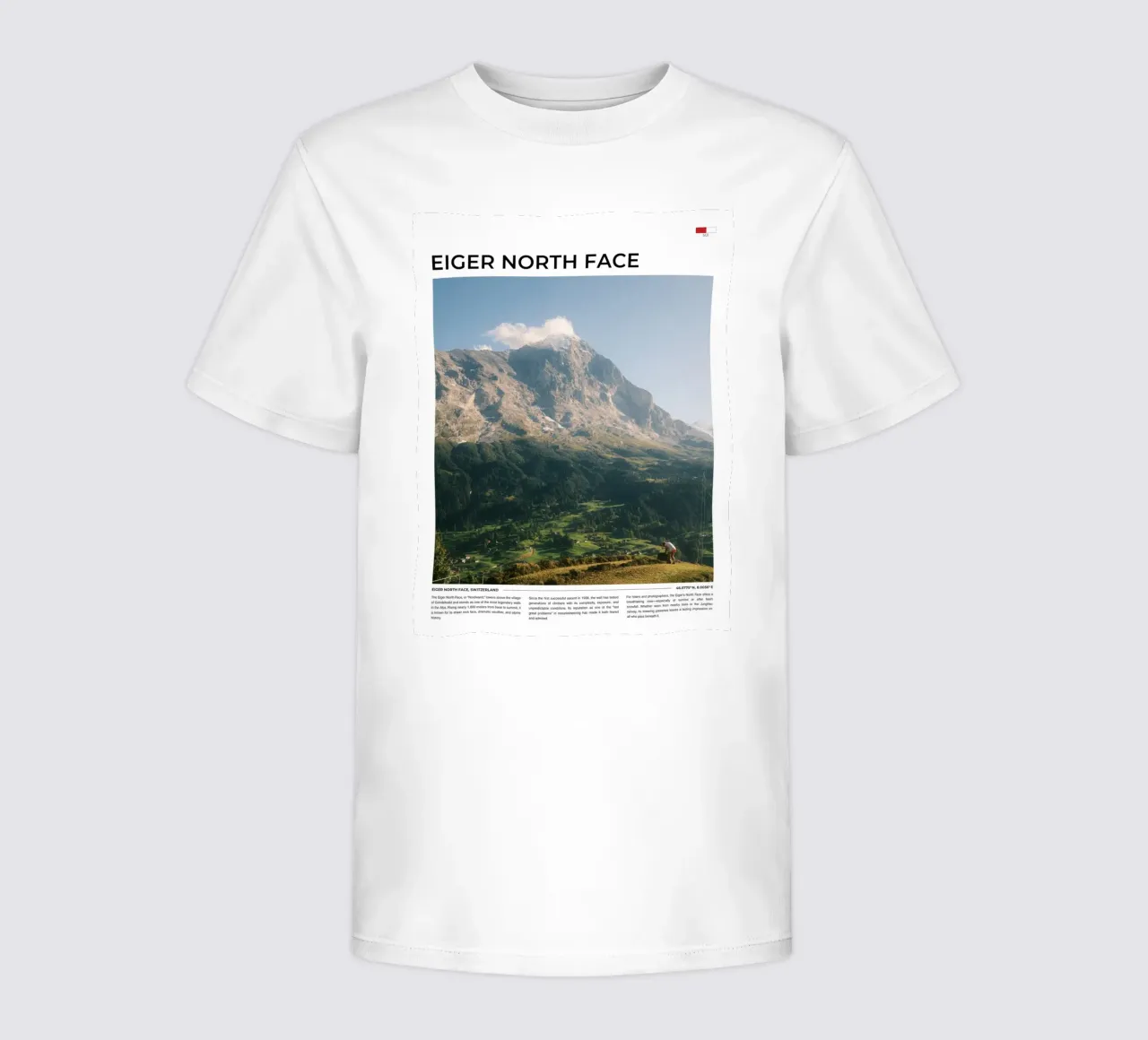 Eiger North Face: Typography kids t-shirt by FujiType
