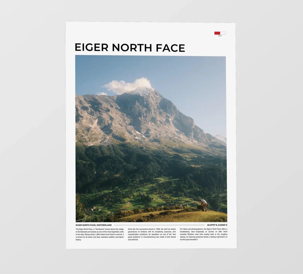 Eiger North Face: Typography photo wallpaper by FujiType