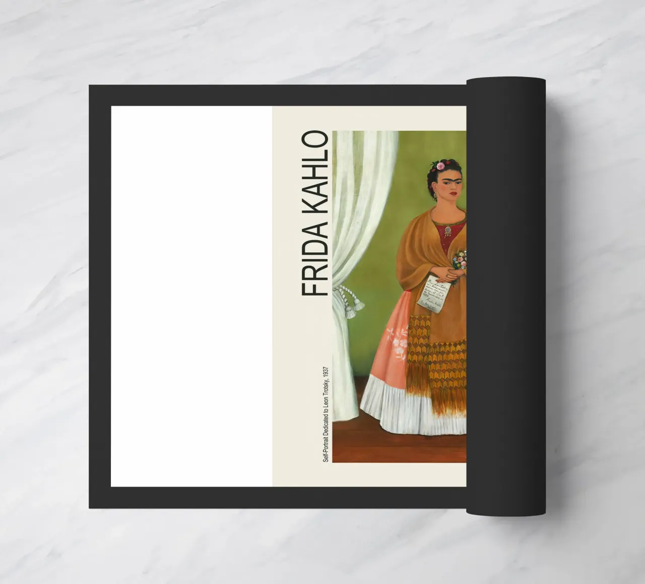 Self Portrait Dedicacted To Leon Trotsky doormat by estellebardal