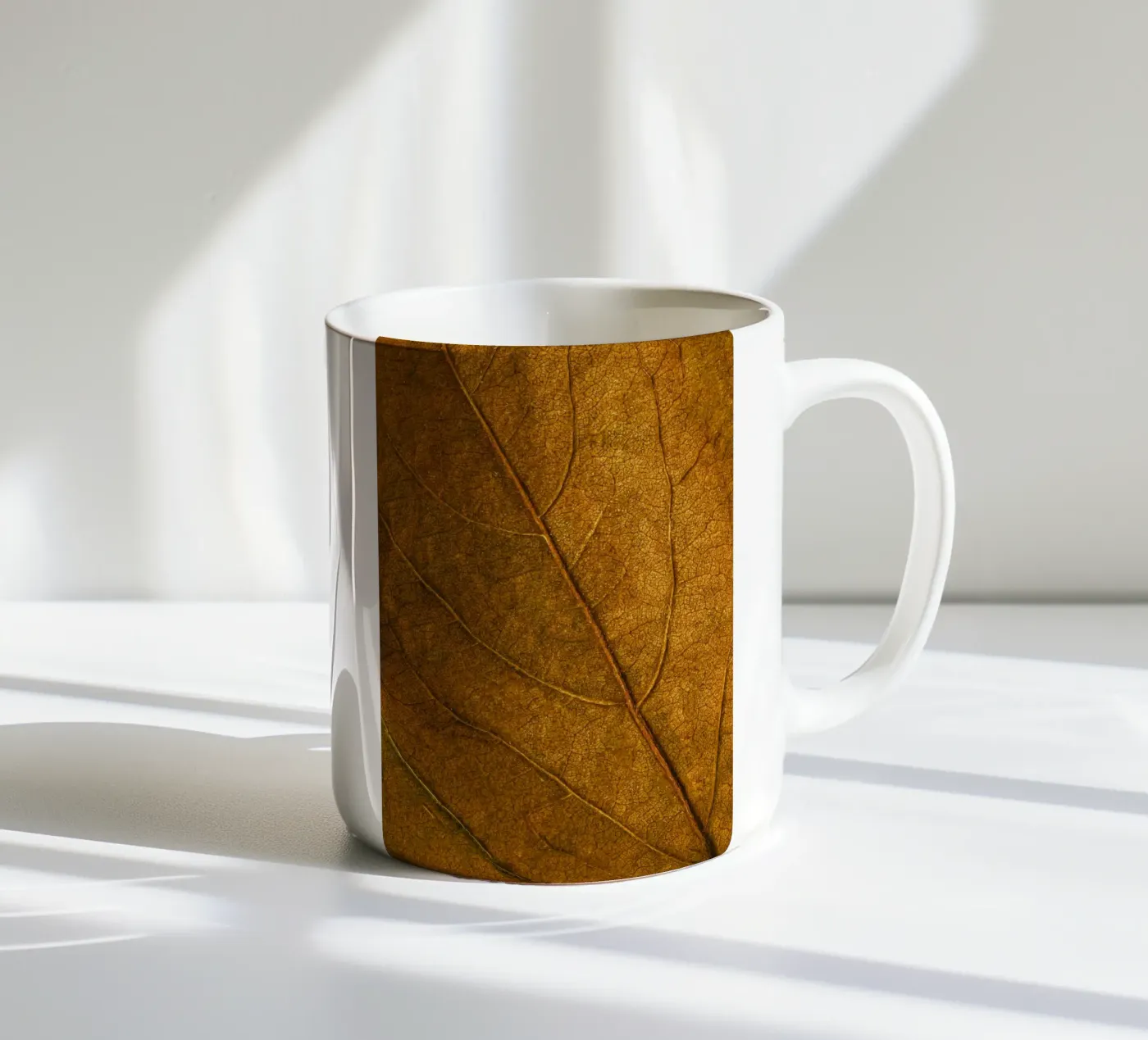 leaf texture ceramic mug by Earthly Visions