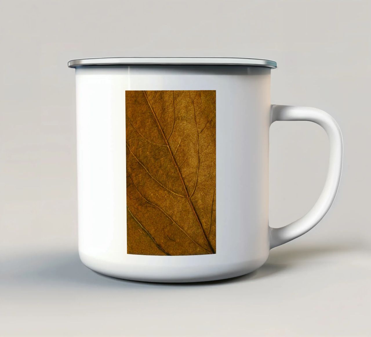 texture delle foglie tazza in smalto da Earthly Visions