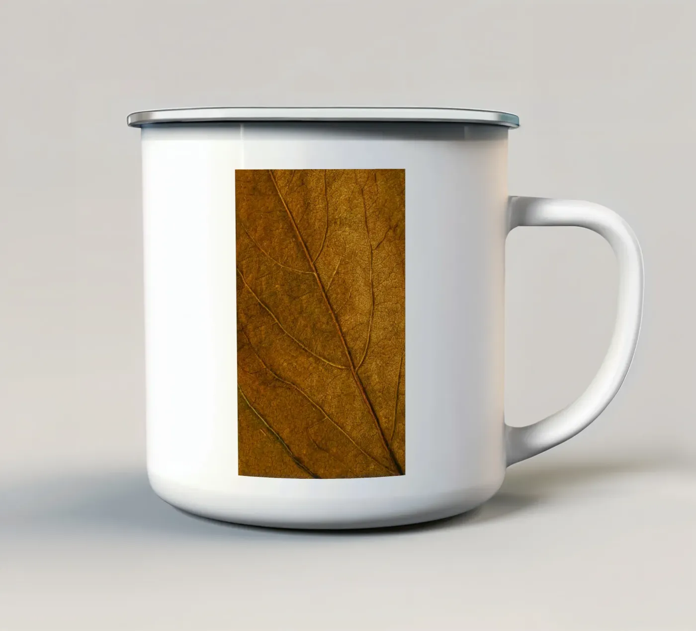 leaf texture enamel mug by Earthly Visions