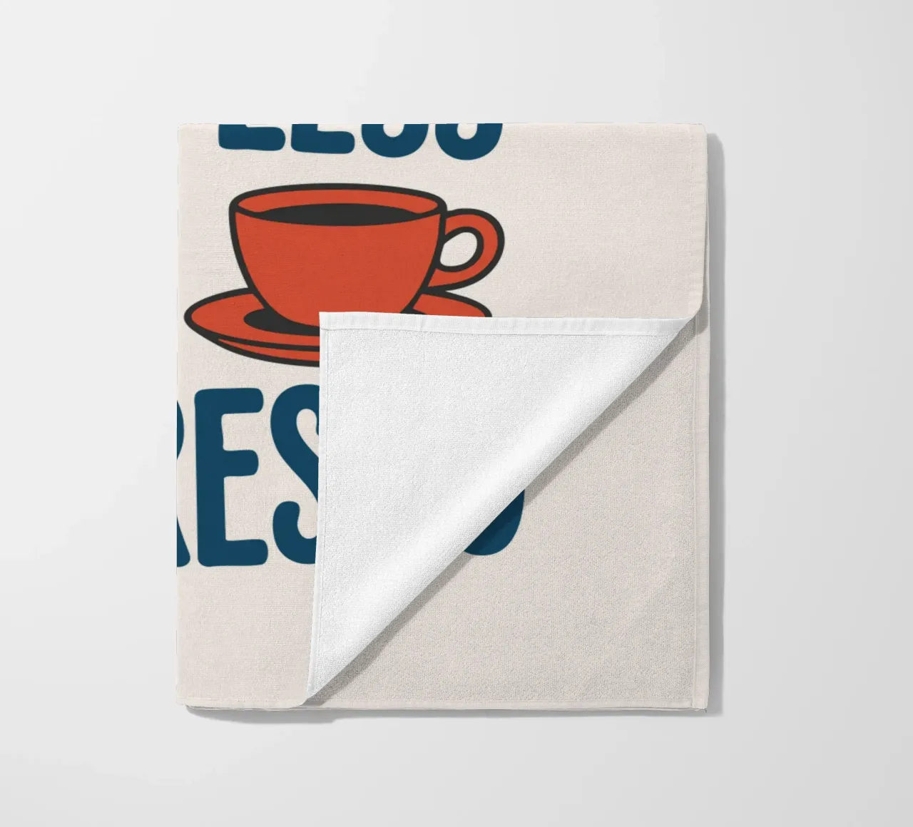 Funny Coffee Art More Espresso Less Depresso Tipo di stampa telo mare da THE MOTIVATED TYPE