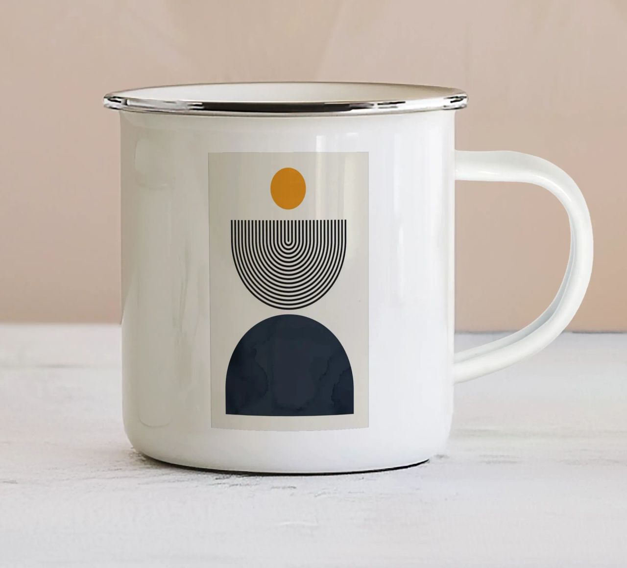 linee a semicerchio tazza in smalto da Smith Basic