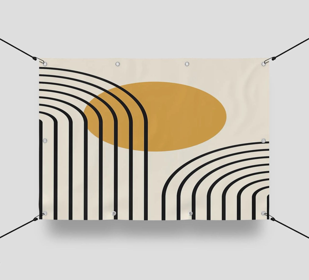 semicerchio linee curve telo in pvc da Smith Basic