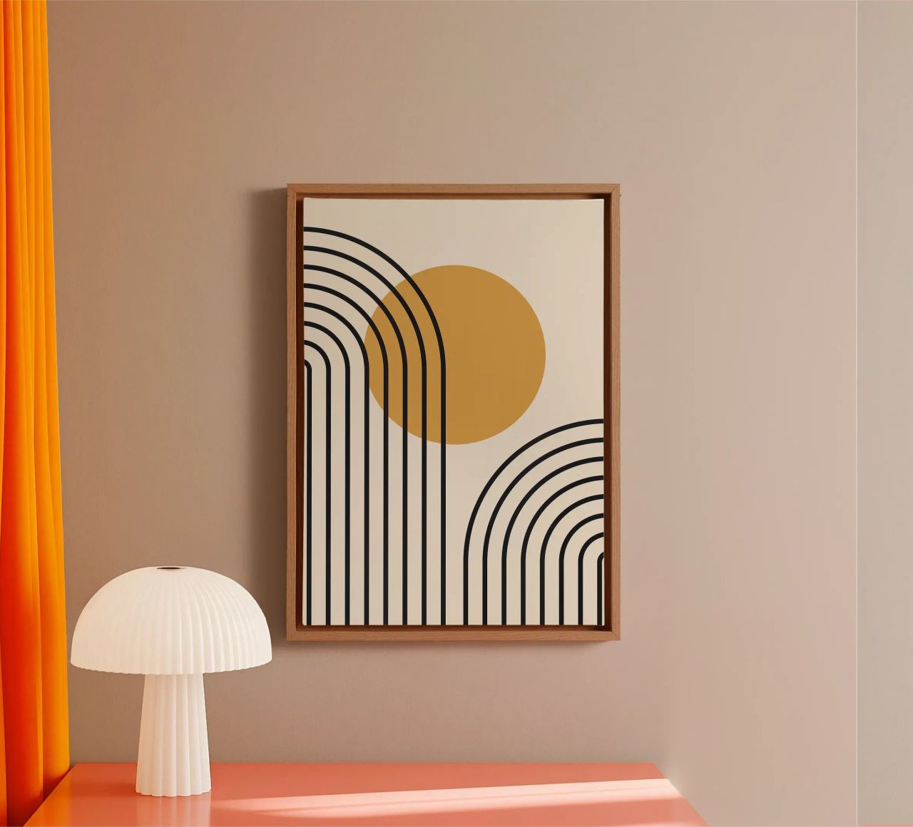 semicerchio linee curve tela da Smith Basic