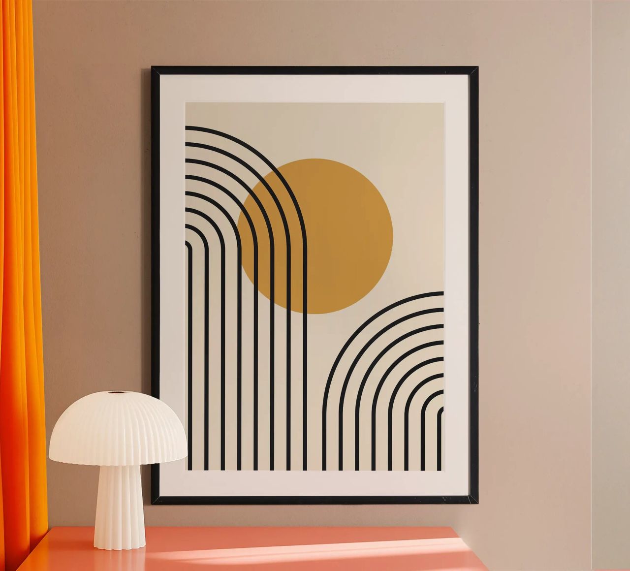 semicerchio linee curve poster da Smith Basic