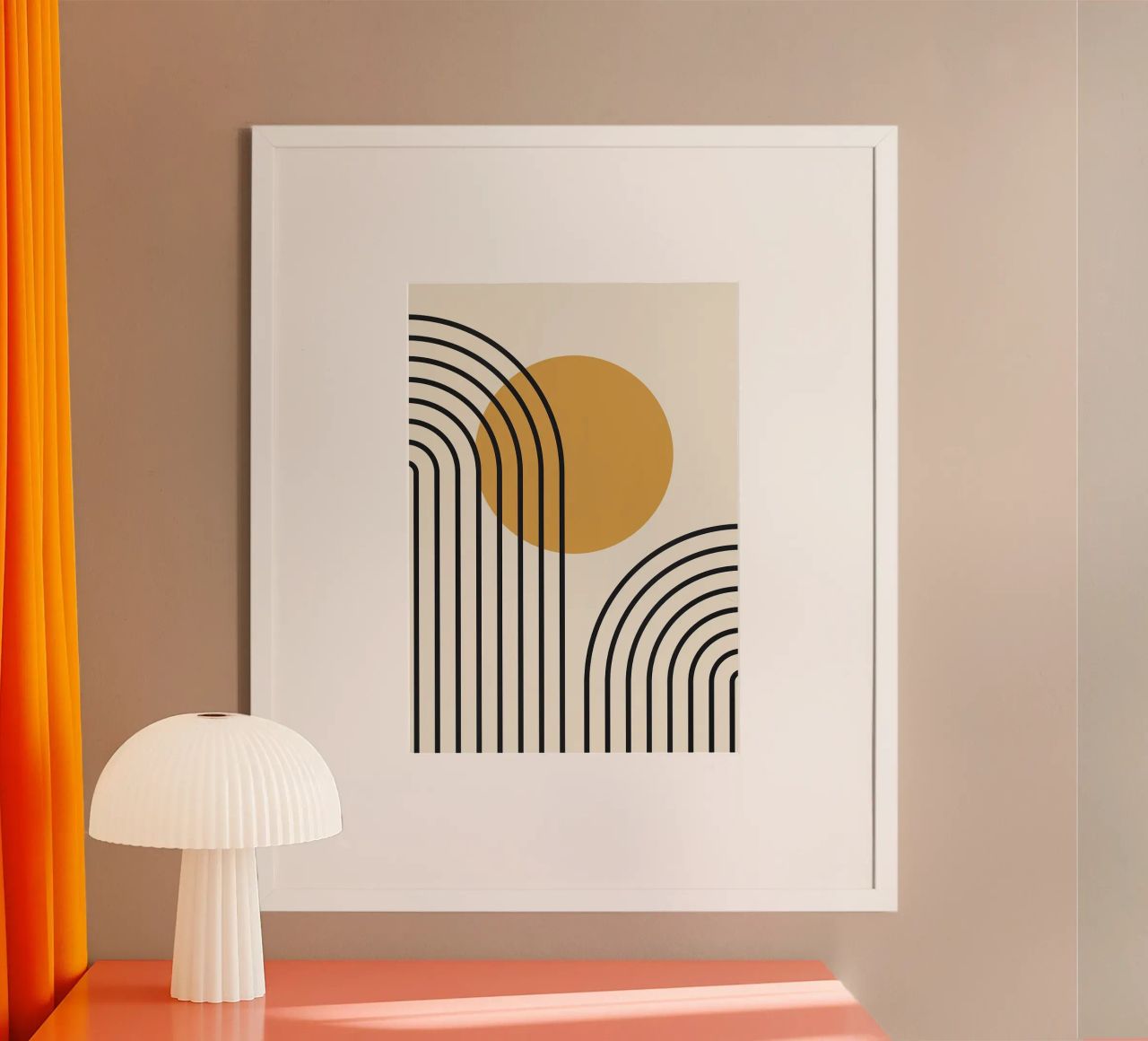 semicerchio linee curve poster da Smith Basic