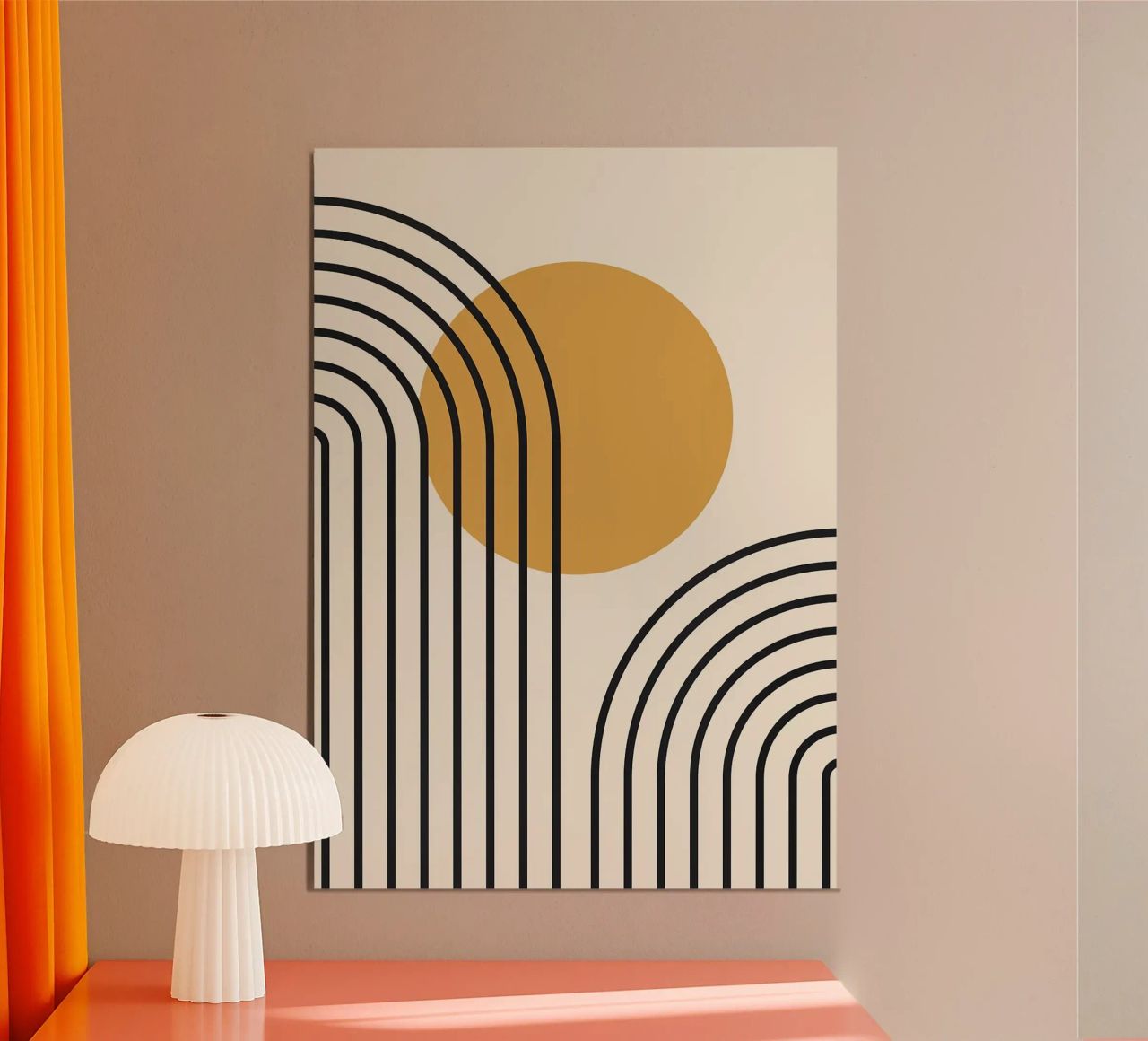 semicerchio linee curve poster da Smith Basic