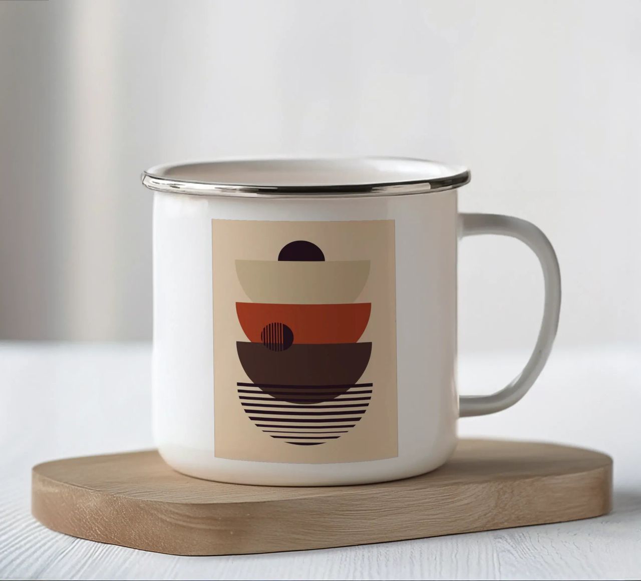 semicerchi sovrapposti tazza in smalto da Smith Basic