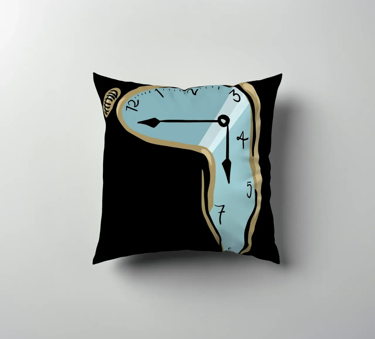 surrealist clock cuscino da vintageshop