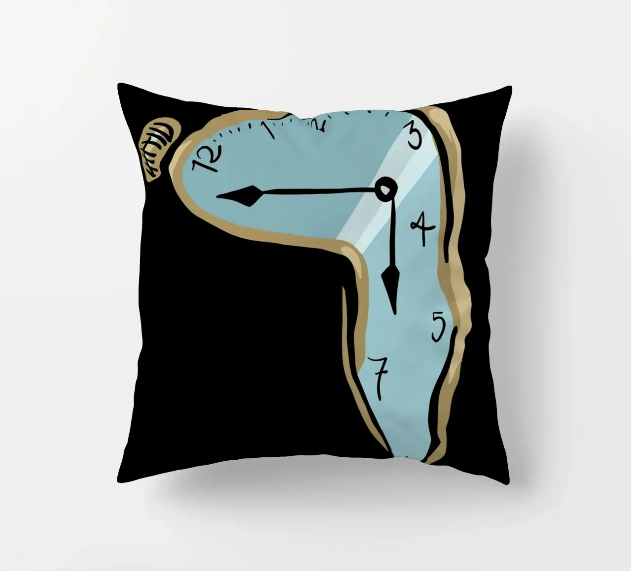 surrealist clock cuscino da vintageshop