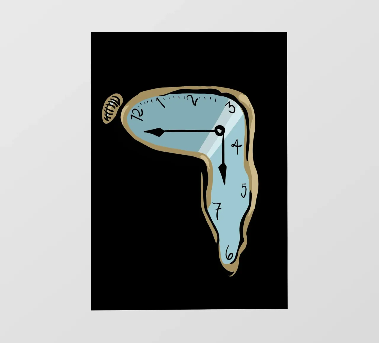 surrealist clock telo in pvc da vintageshop