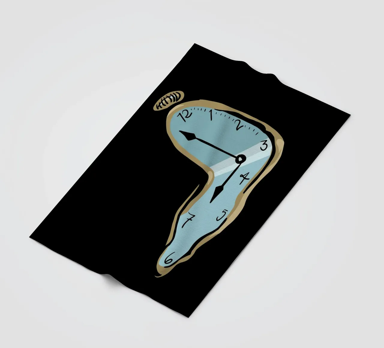 surrealist clock coperta in pile da vintageshop