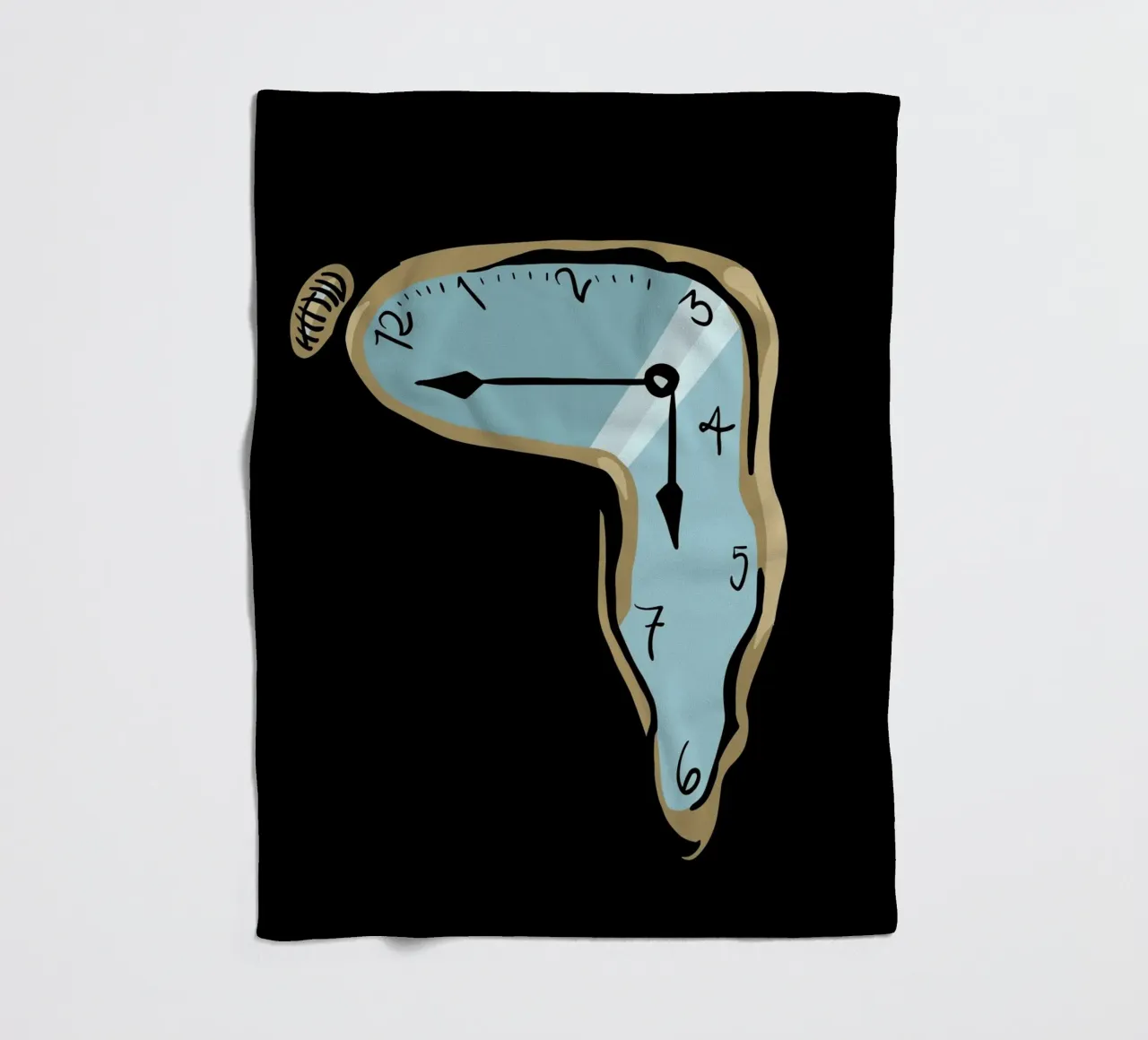 surrealist clock coperta in pile da vintageshop