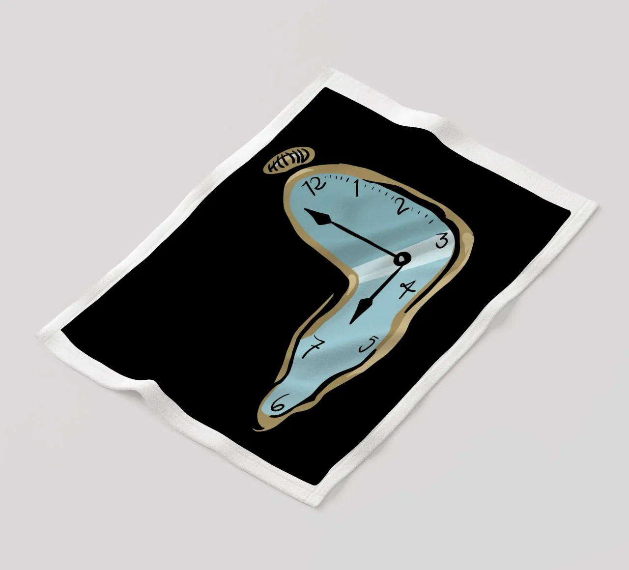 surrealist clock coperta in pile da vintageshop