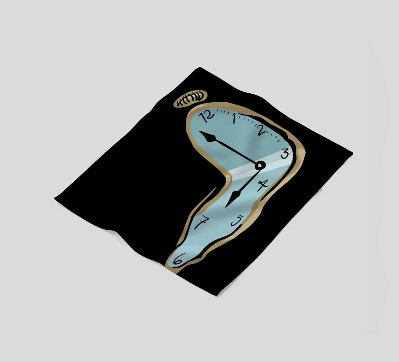 surrealist clock coperta in pile da vintageshop