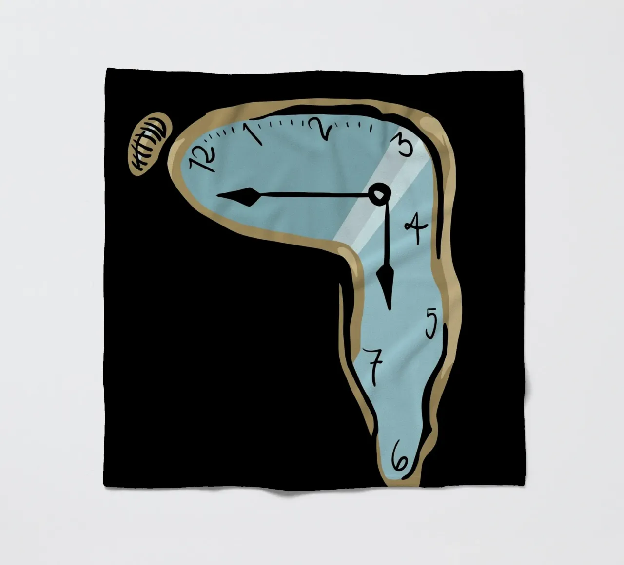 surrealist clock coperta in pile da vintageshop