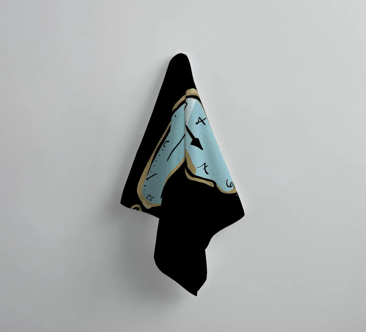 surrealist clock asciugamano da bagno da vintageshop