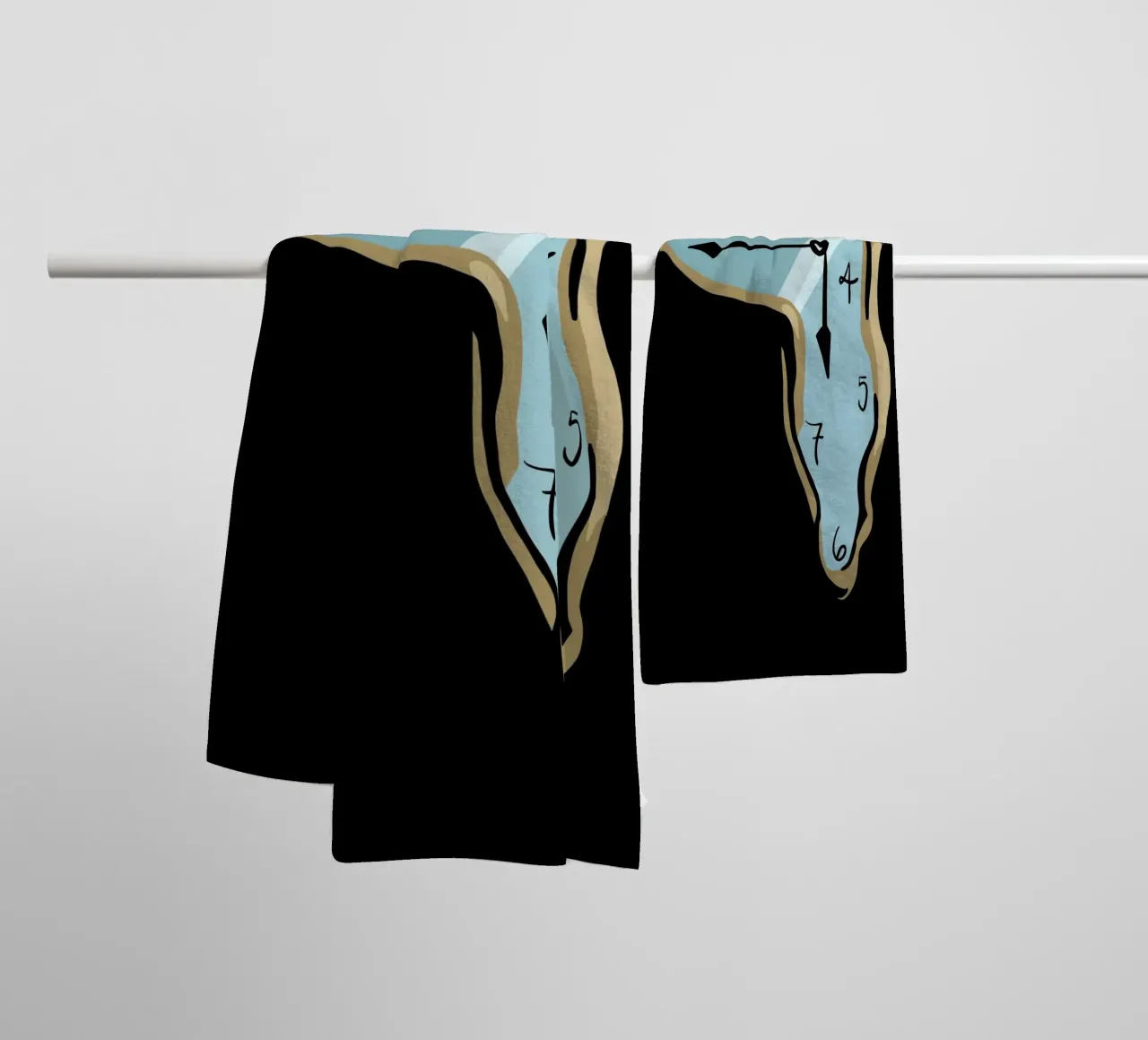 surrealist clock asciugamano da bagno da vintageshop