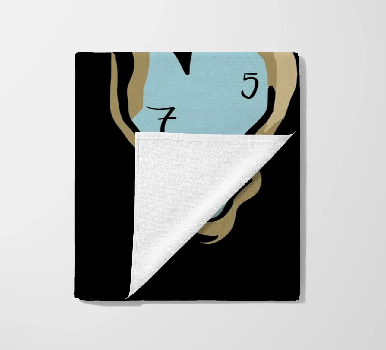 surrealist clock telo mare da vintageshop