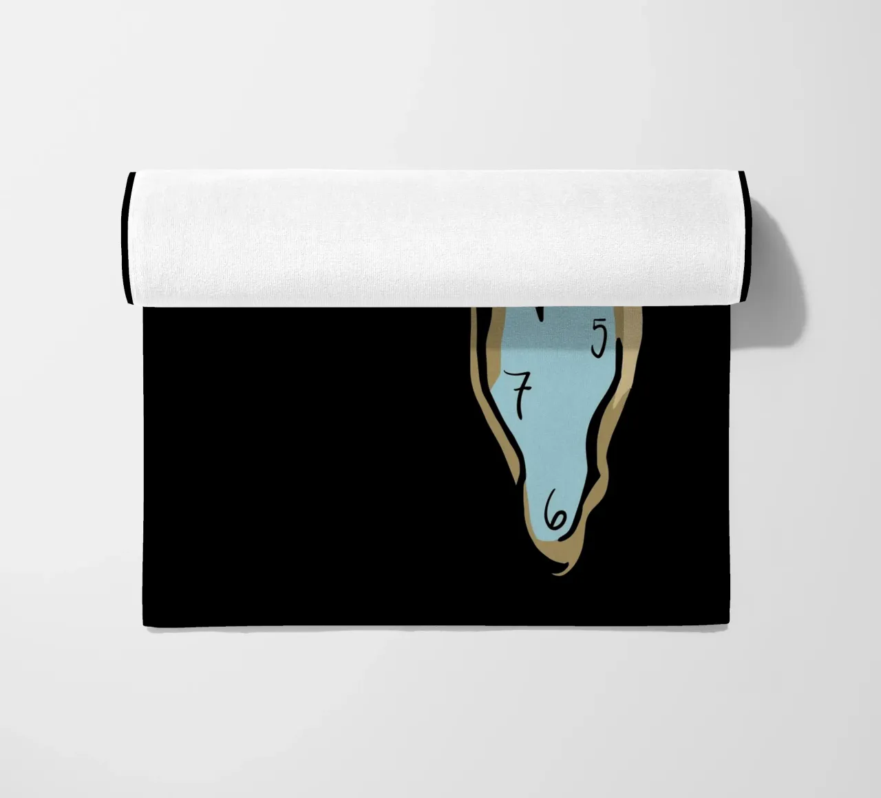 surrealist clock telo mare da vintageshop