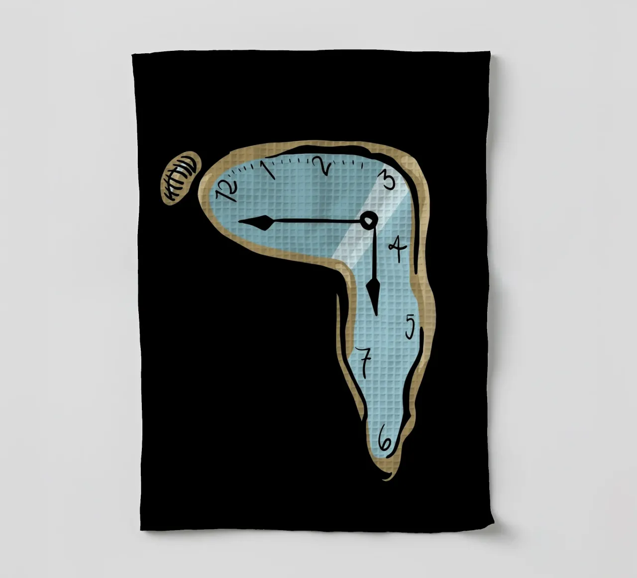 surrealist clock canovaccio da cucina da vintageshop