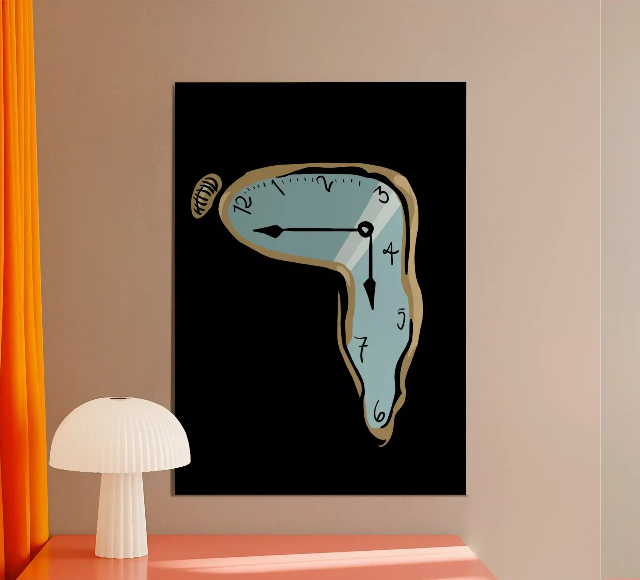 surrealist clock carta hahnemühle da vintageshop