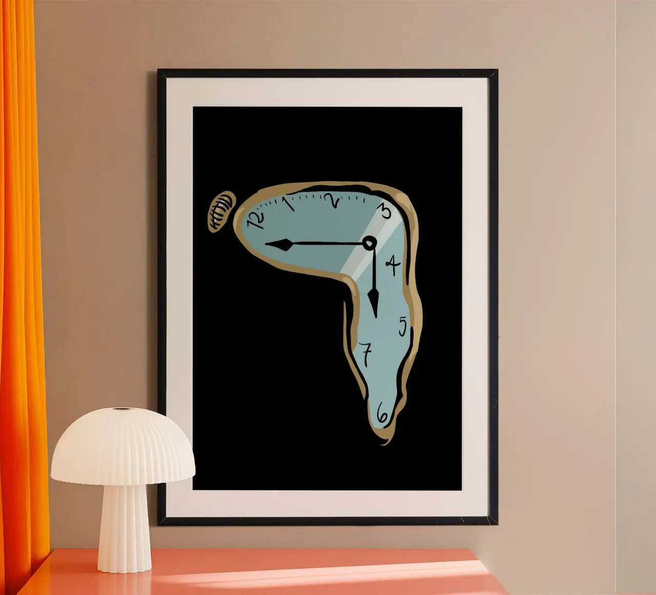 surrealist clock carta hahnemühle da vintageshop