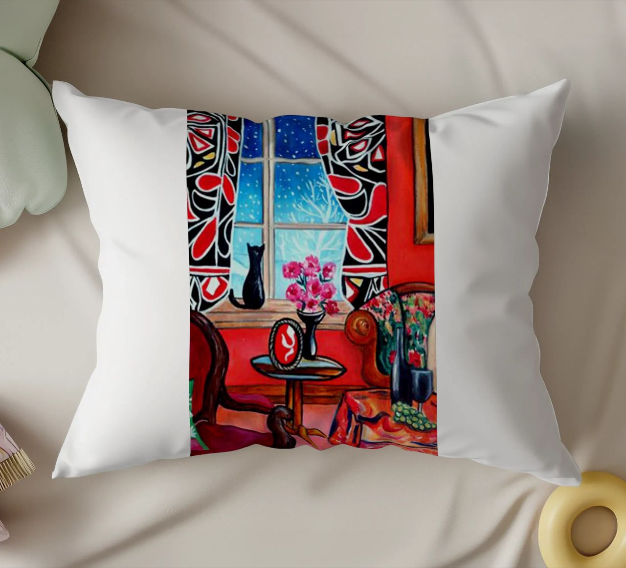 construction dans la maison rouge esthétique coussin de uklik sell
