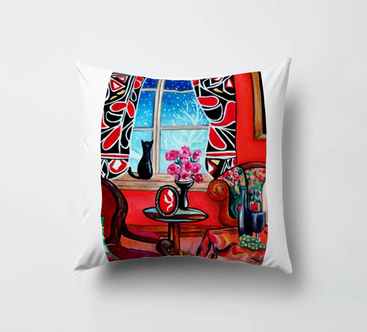 construction dans la maison rouge esthétique coussin de uklik sell