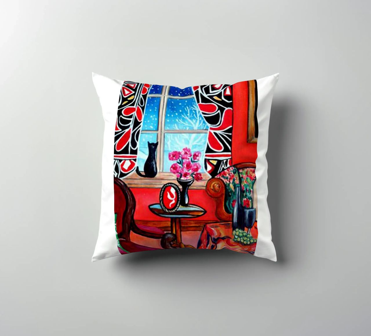 construction dans la maison rouge esthétique coussin de uklik sell