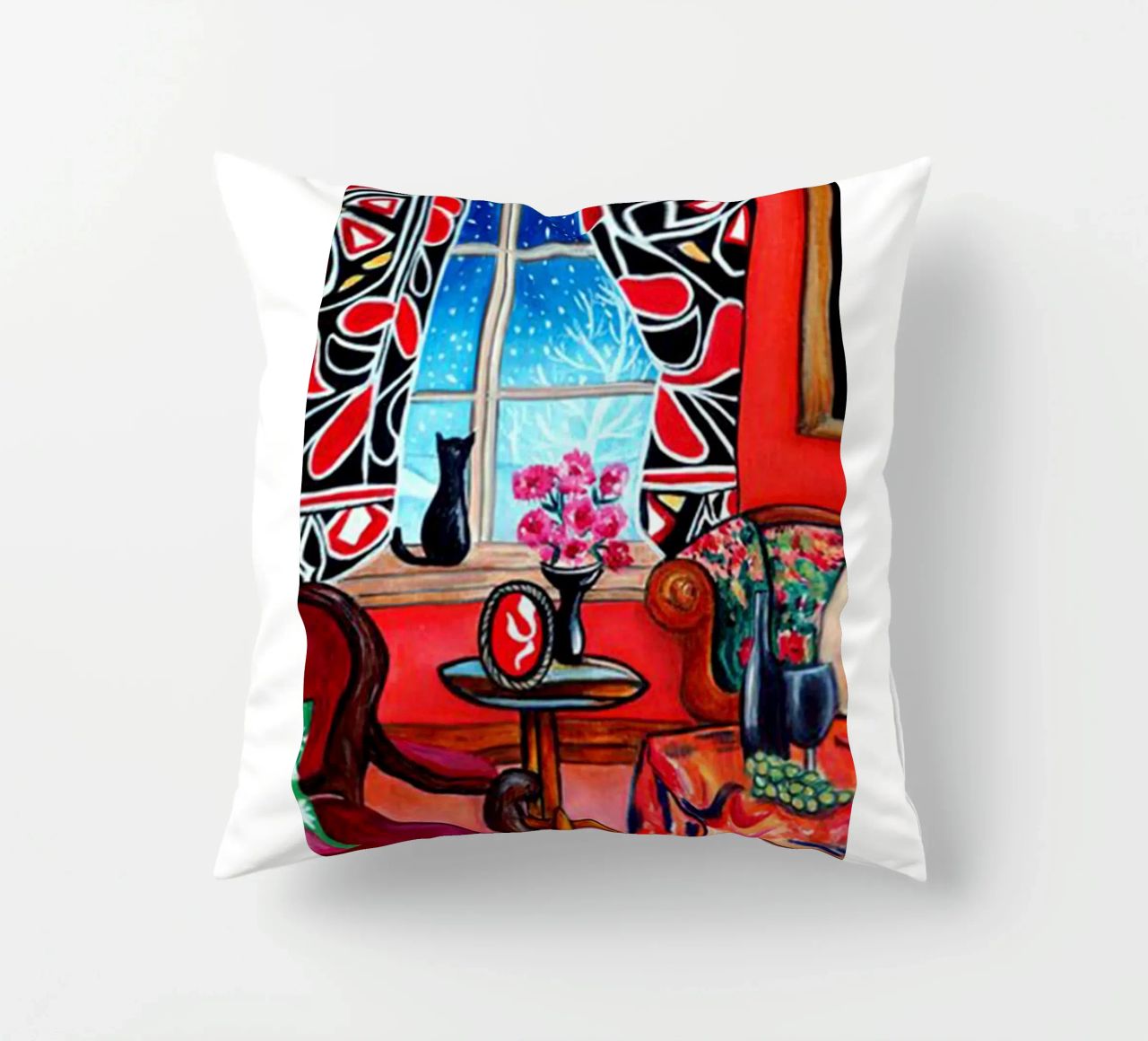 construction dans la maison rouge esthétique coussin de uklik sell