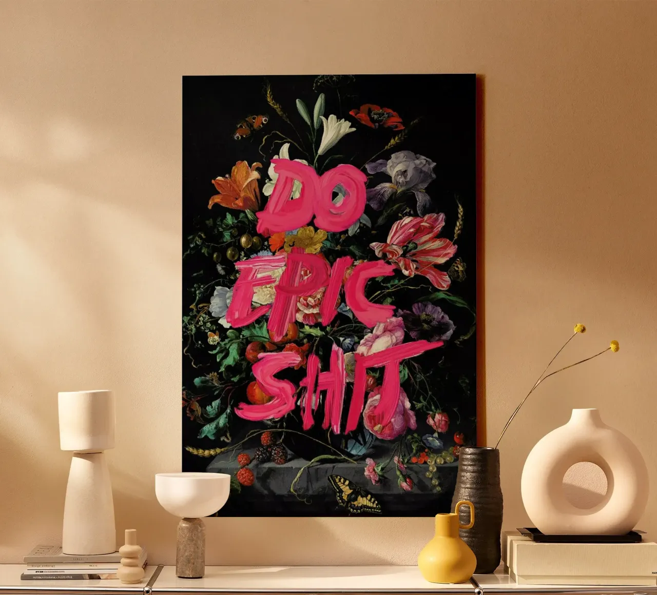 Do Epic Shit canvas met Baklijst van Jonas Loose