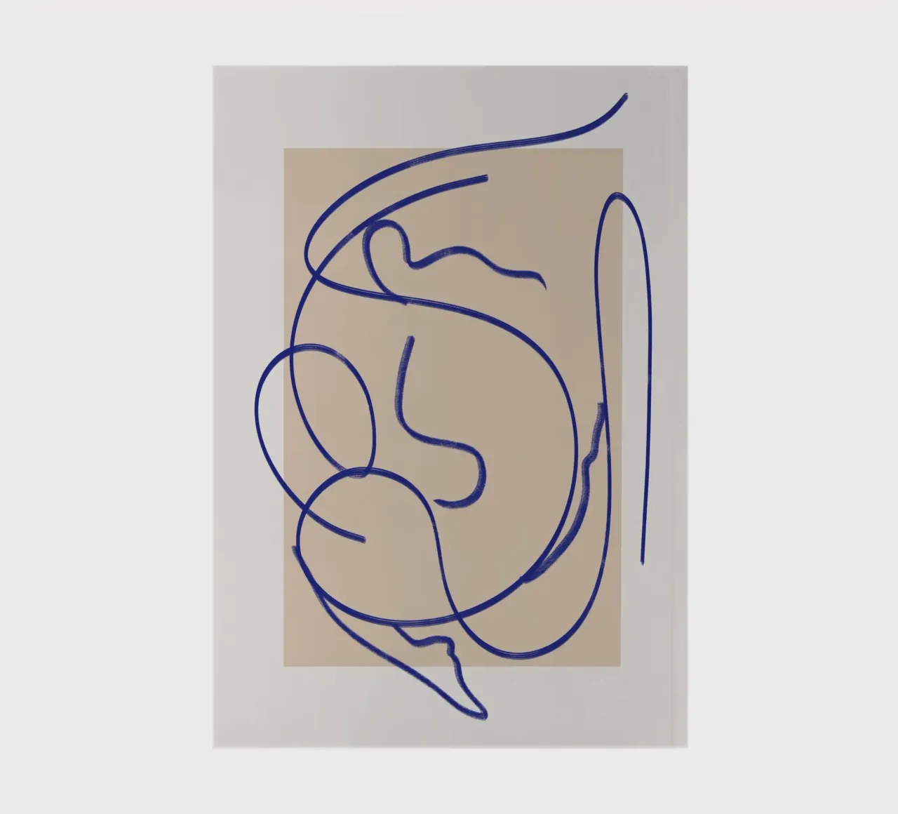 Line art abstract figurative 02 notebook by Little Dean