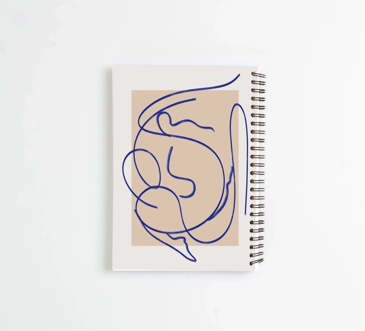 Line art abstract figurative 02 spiral notebook by Little Dean