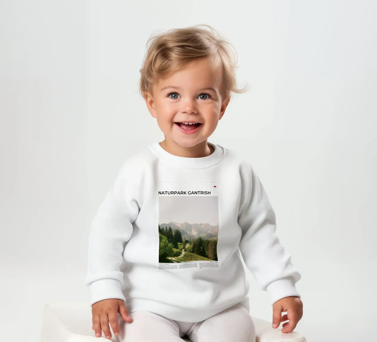 Naturpark Gantrisch: Typography felpa neonato da FujiType