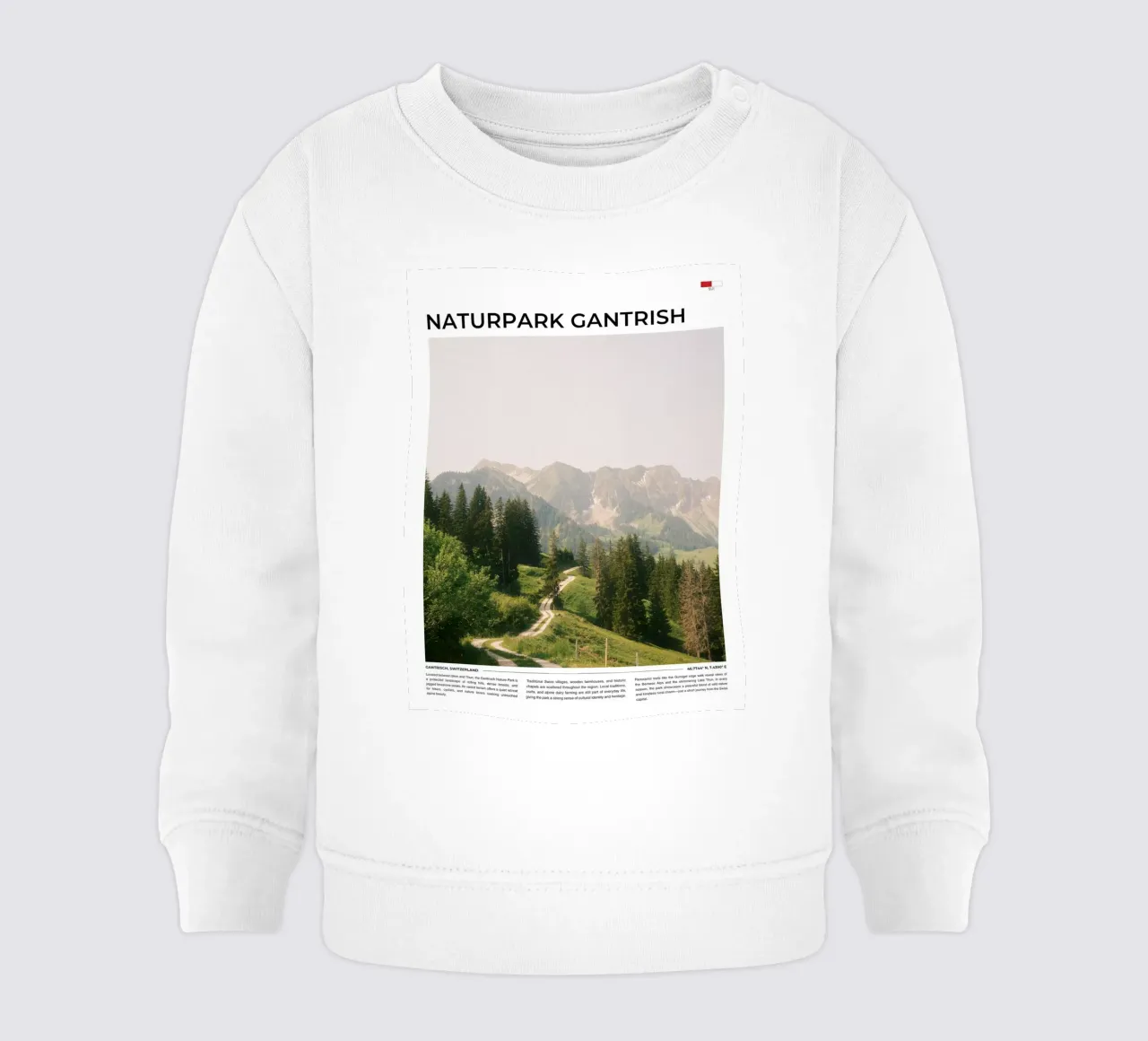 Naturpark Gantrisch: Typography felpa neonato da FujiType