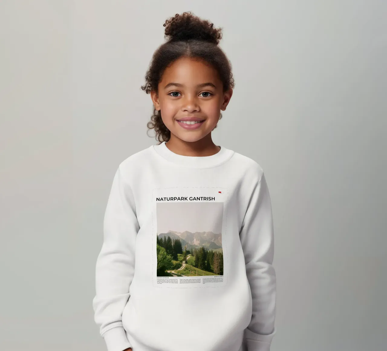 Naturpark Gantrisch: Typography felpa bambino da FujiType