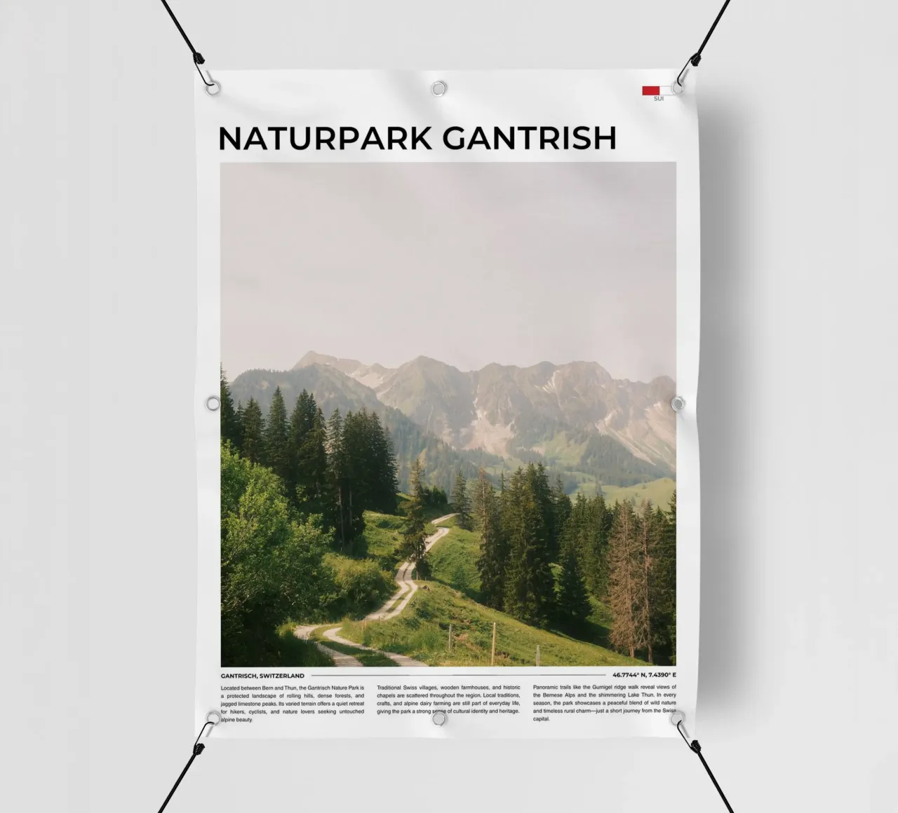 Naturpark Gantrisch: Typography telo in pvc da FujiType
