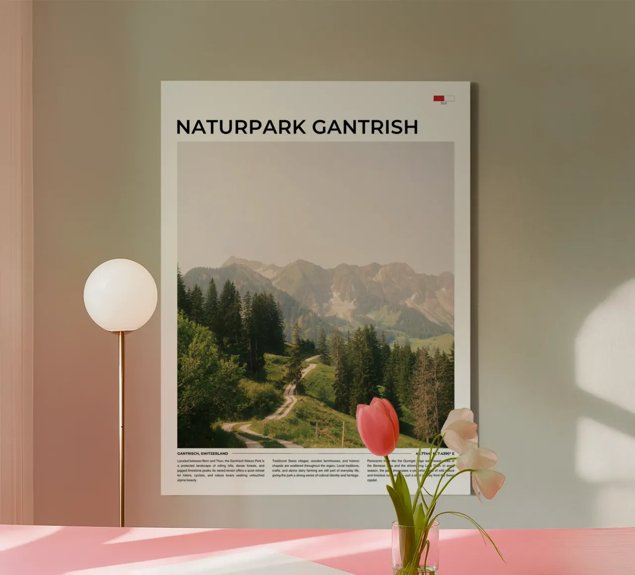 Naturpark Gantrisch: Typography canvas by FujiType
