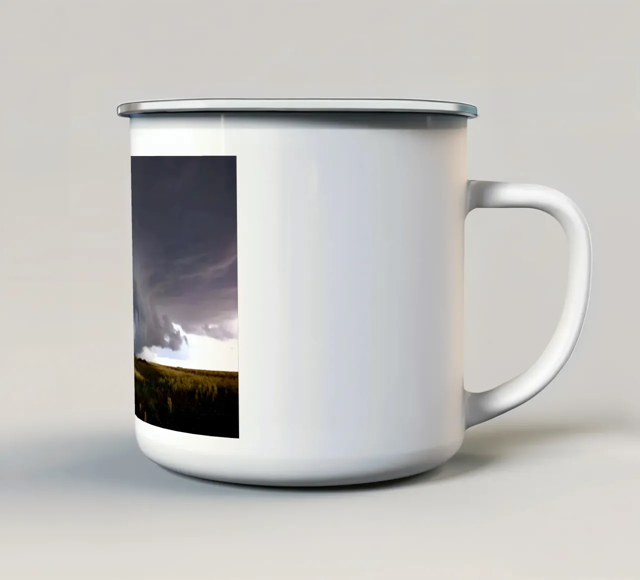 nuvole di tempesta tazza in smalto da Earthly Visions