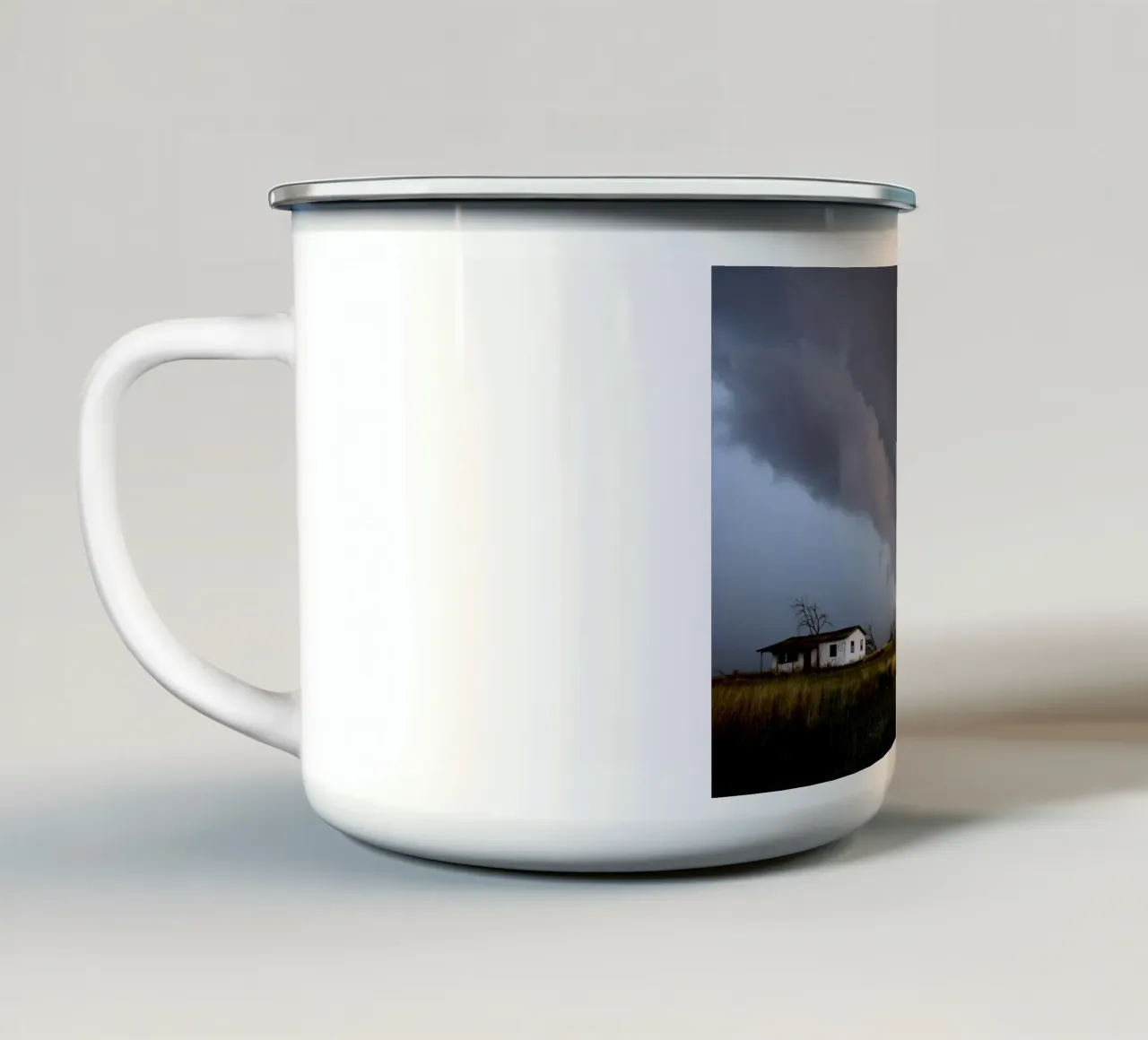 nuvole di tempesta tazza in smalto da Earthly Visions