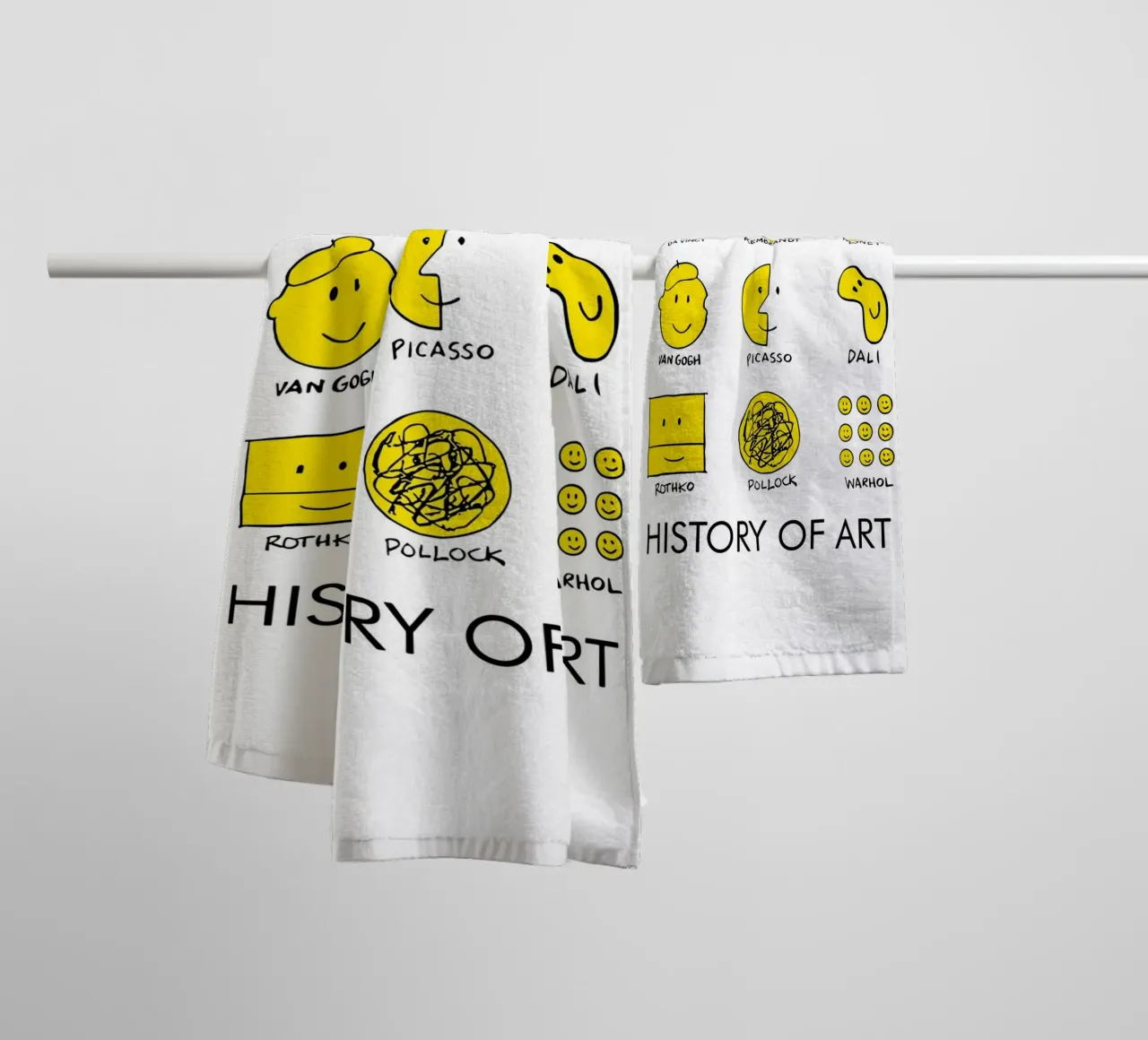 history of art smile asciugamano da bagno da vintageshop