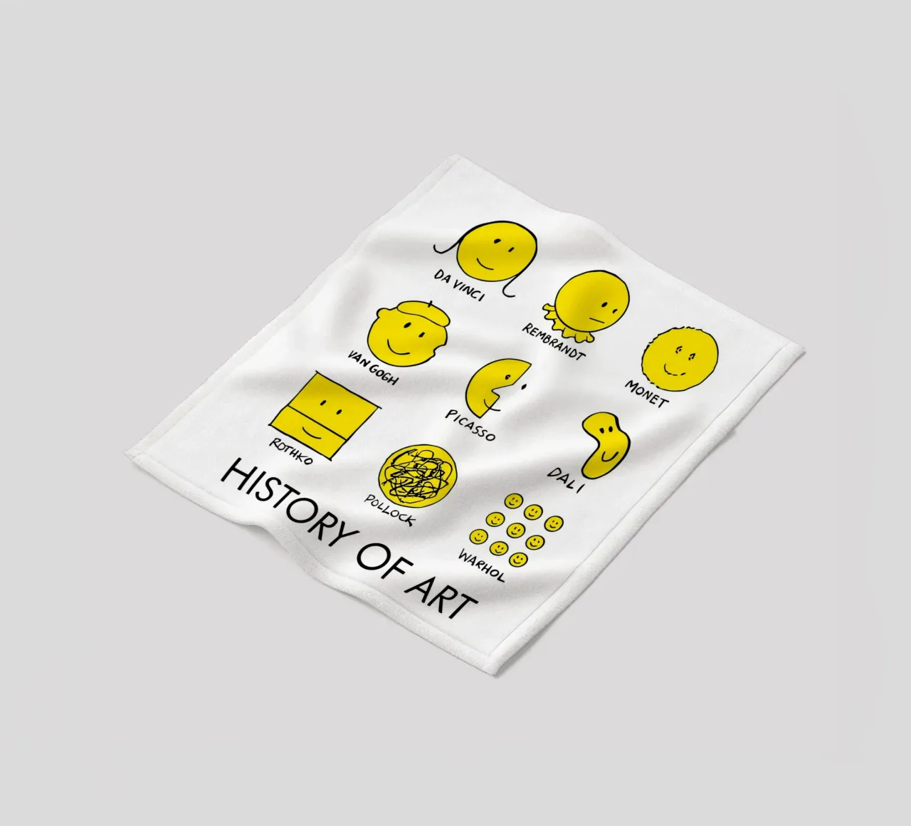 history of art smile coperta in pile da vintageshop