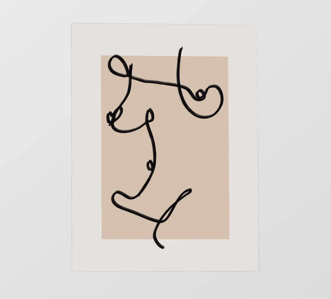 Line art abstract figurative 03 backlit film by Little Dean