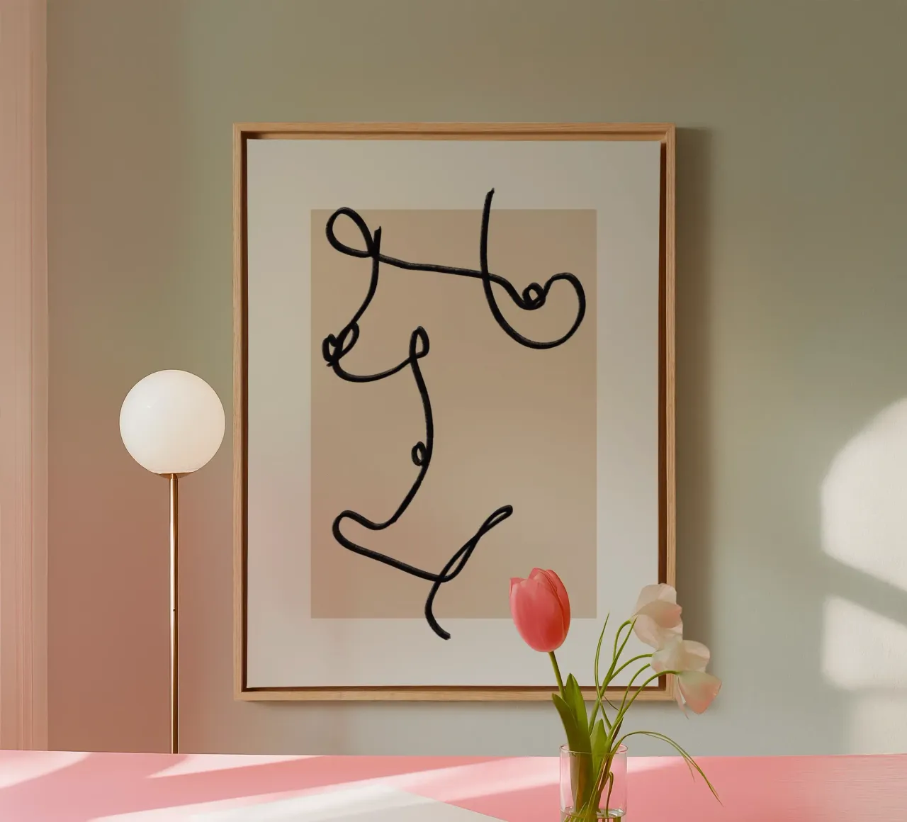 Line art abstract figurative 03 canvas by Little Dean