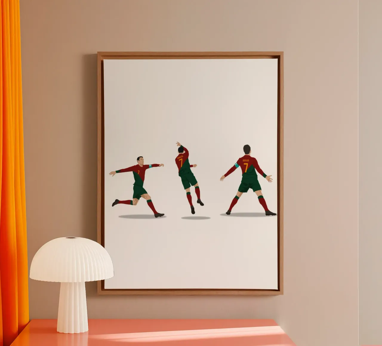 Siuuu Celebration canvas with Floater frame by NextPixel