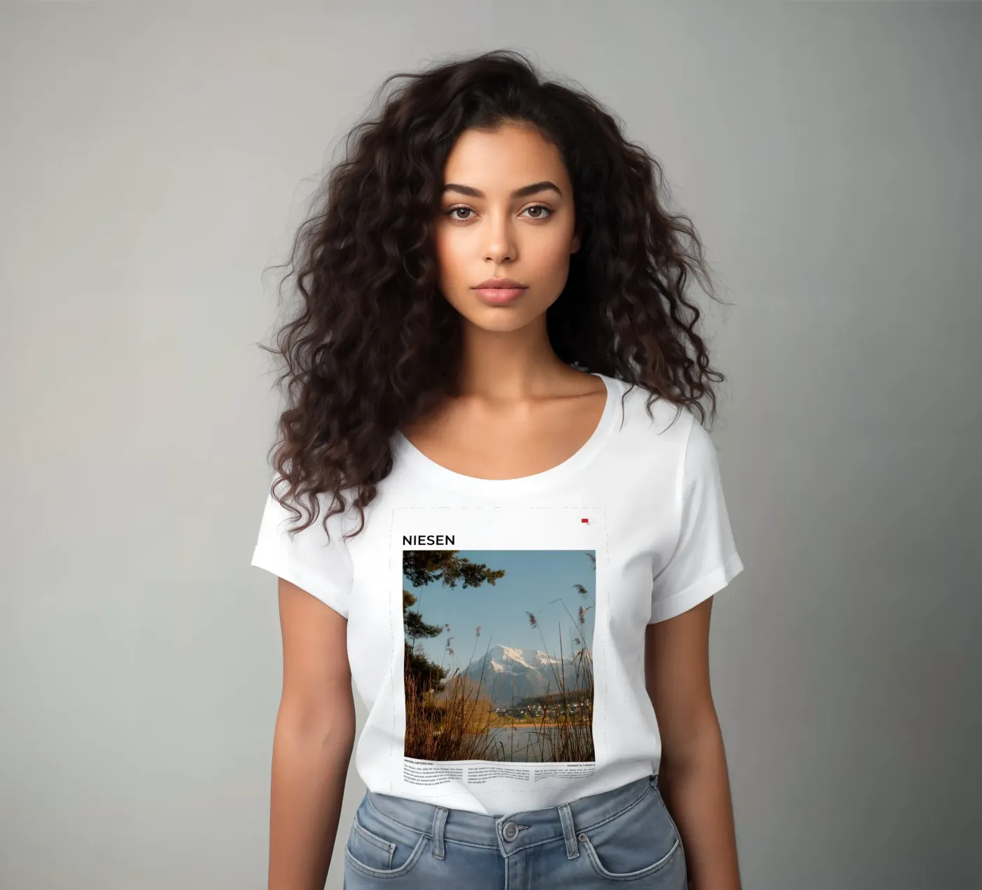 Niesen: Typography t-shirt da donna da FujiType