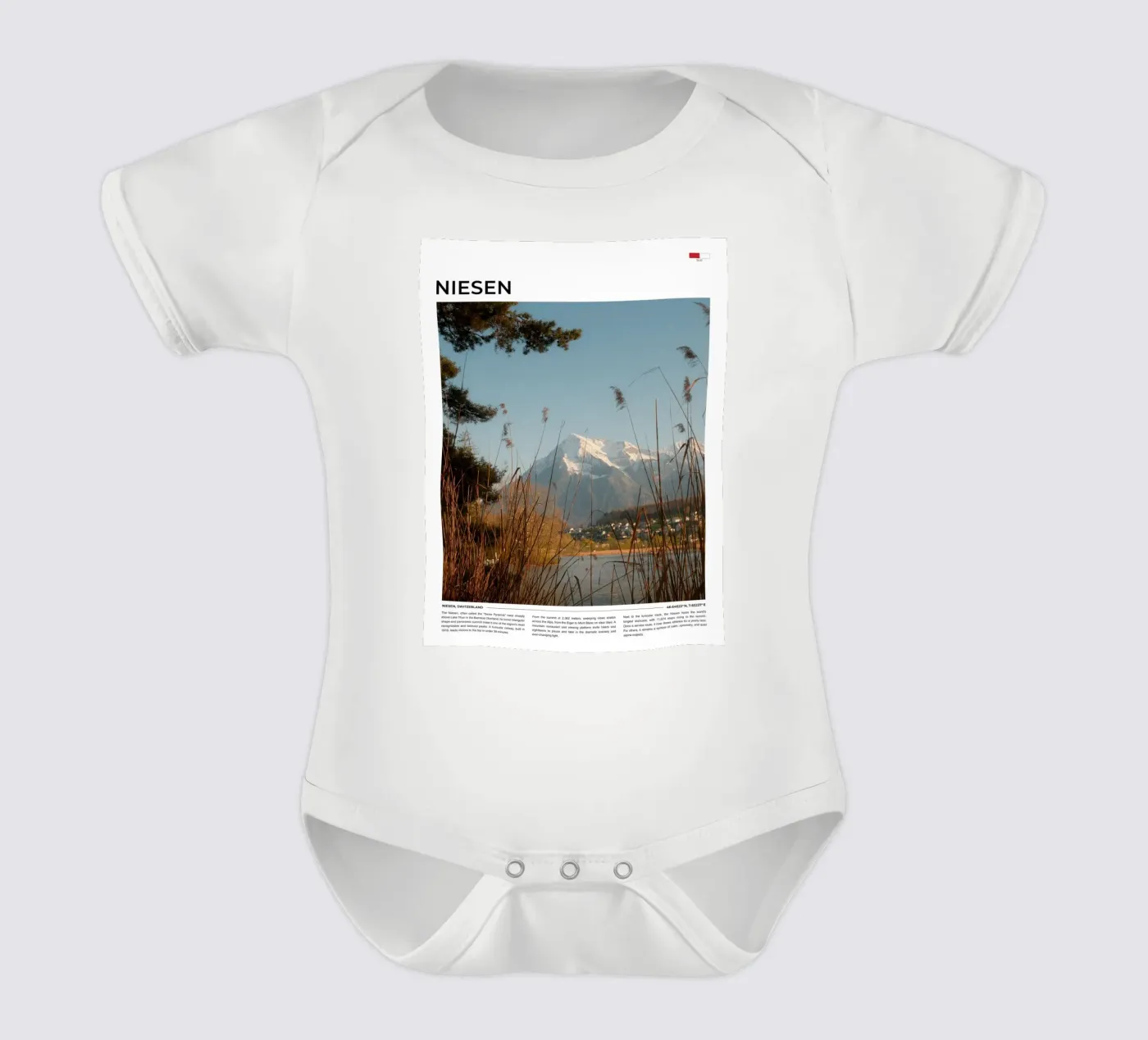 Niesen: Typography Kurzarm Babybody von FujiType